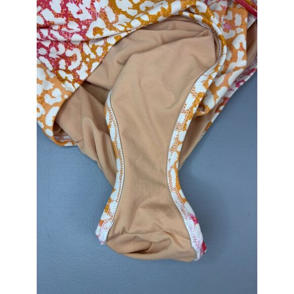 J. Crew women's large pink orange ombre halter‎ one piece swimsuit built in bra - Picture 7 of 8